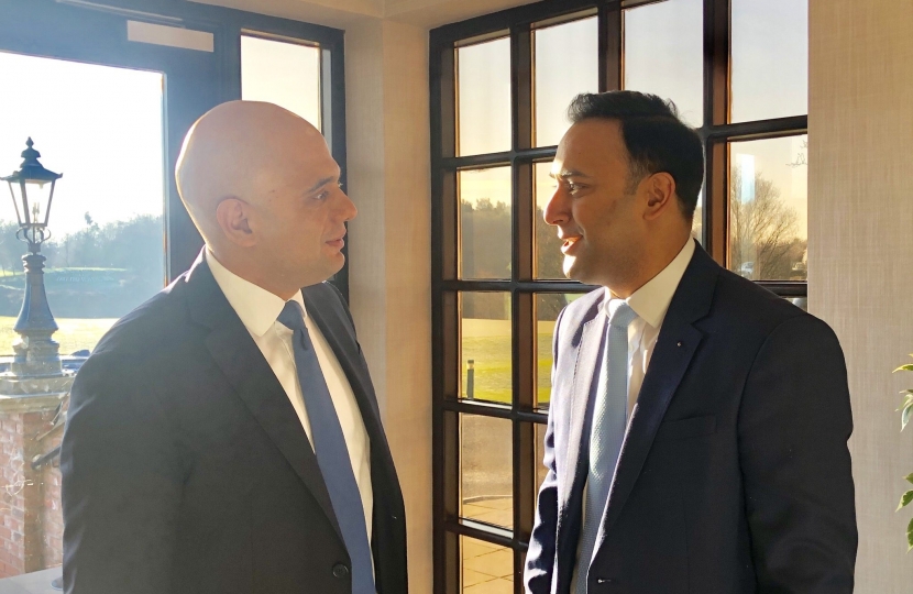 Arun Photay meets Home Secretary The Rt Hon Sajid Javid MP. The Conservative Party