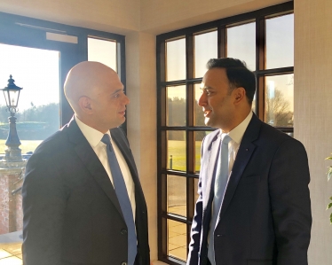 Arun Photay meets Home Secretary The Rt Hon Sajid Javid MP. The Conservative Party